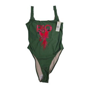 Farm Rio x Anthropologie High-Leg One-Piece Swimsuit, Vacation, Resort, XS